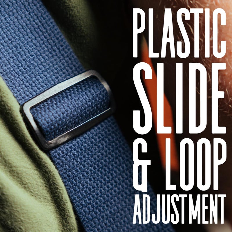 Levy's Leathers MC8-GRN 2" cotton guitar strap with suede ends and tri-glide adjustment. Adjustable to 58"; Green - Image 5